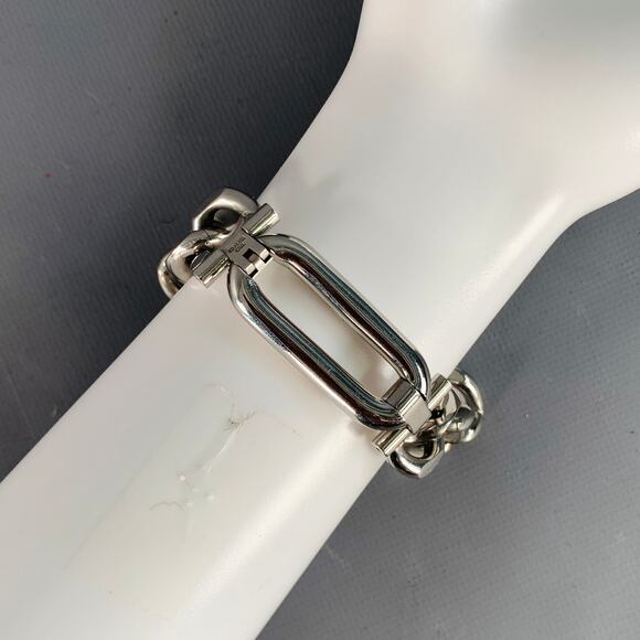 DOLCE & GABBANA Silver Tone Stainless Steel Chunky Chain Bracelet - Picture 2 of 5